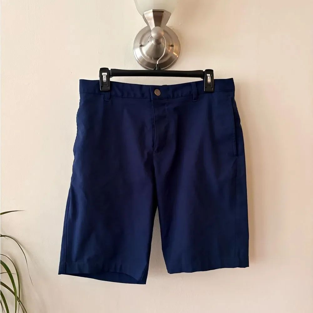 Puma Men's Deep Blue Flat Front Shorts